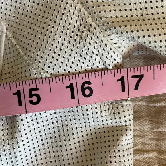 S: Leather Banana Republic Jacket Winter White Classic Elegant NWOT New! - Picture 7 of 10